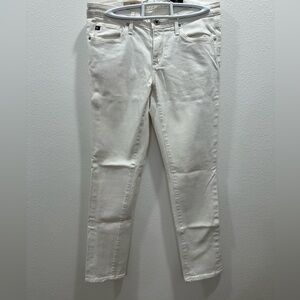 AG Adriano Goldschmied Elegant white Cream jeans the Stilt Cigarette leg 27R